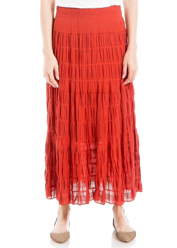【新品未使用】Cotton-Blend Random Tiered Skirt TIERED MAXI SKIRT | Lucky Brand